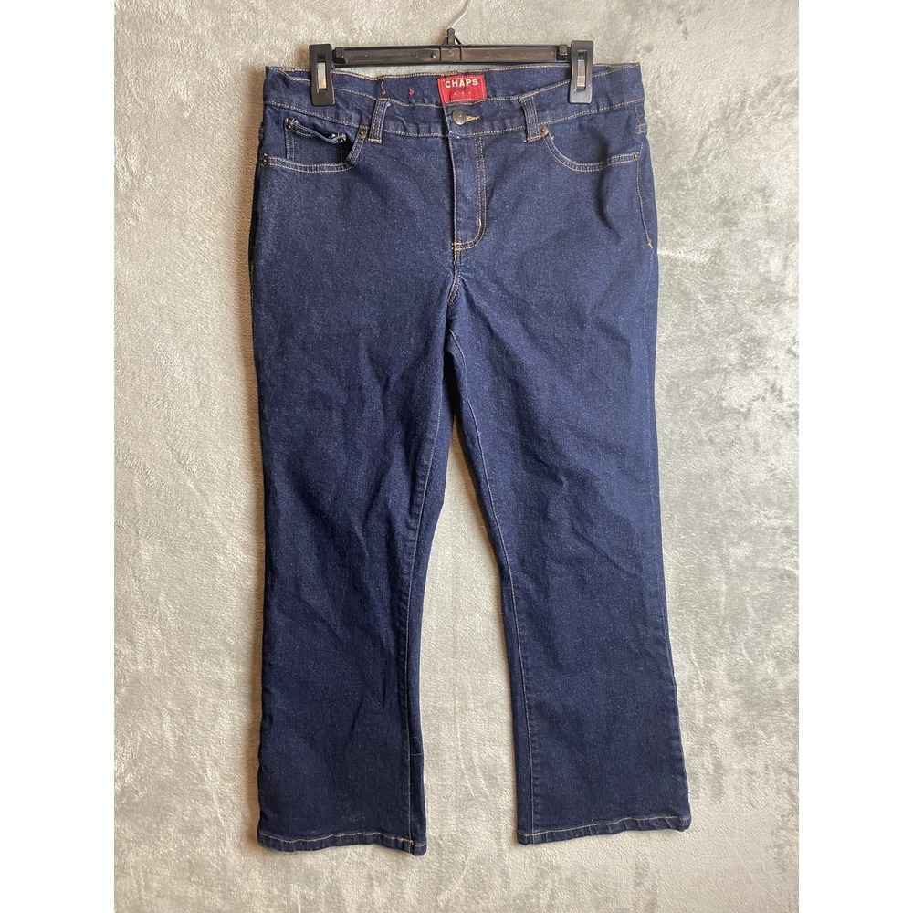 Chaps Womens Size 10 Madden Bootcut Jeans Dark Blue Denim